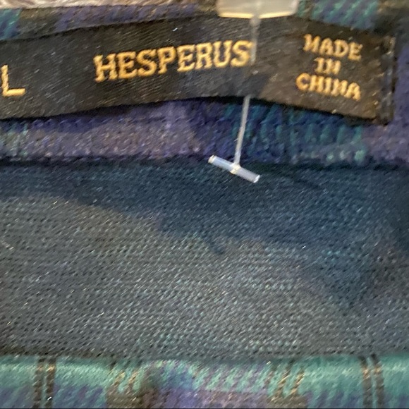 Blue Plaid Skirt size L - Picture 4 of 4